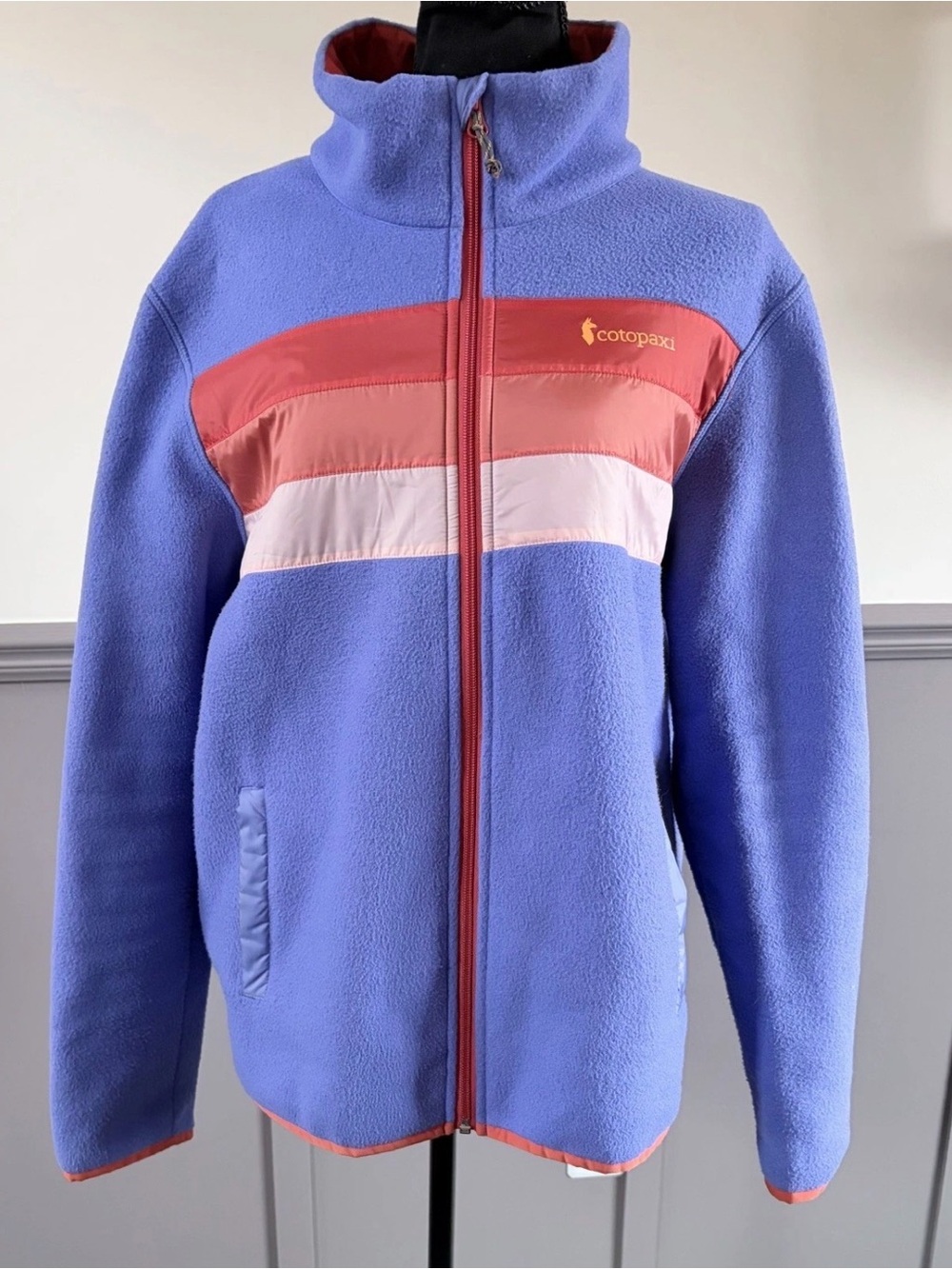 cotopaxi Lavender Fleece Jacket with Coral Trim